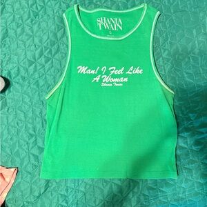 Buckle Green Graphic Tank Top